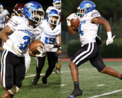 Stephenson's one-two punch at running back Cheik Keita (left) and Devin Ingram (right) combined for 210 yards rushing and three touchdowns to lead the Jaguars to a 28-3 win over the Tucker Tigers. (Photos by Arielle Hayes)