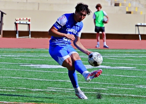 Chamblee's Daniel Chavez shoots during first half action of the Bulldogs 4-2 Class 5A boys' state playoff win over Harris County. (Photo by Mark Brock)