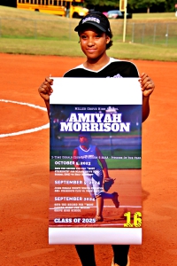 Miller Grove's Amiyah Morrison is the all-time Miller Grove strikeout leader with 435 strikeouts in her career. She is also within three wins of the school victory record. Both marks put her in the Top 10 in DeKalb history. (Photo by Mark Brock)