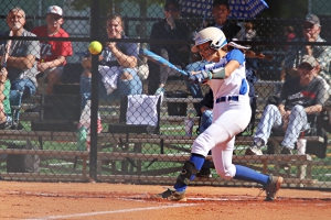 Chamblee senior Kate Sarago collects one of her four hits on the day against Creekview in the Class 5A state playoffs second round. Chamblee fell two games to none in the best-of-three series. (Photo by Mark Brock)