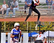 Miller Grove's Julia Kidd (top) and Chamblee's Anabelle Ritchey (bottom) lead their respective teams into the Sweet 16 of the girls' fastpitch softball state playoffs this week. (Photos by Mark Brock)