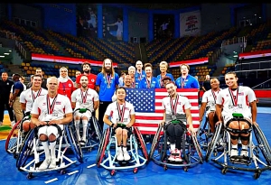 The IHF World Wheelchair Handball Championships silver medalist team from the U.S.A. (Courtesy Photo)